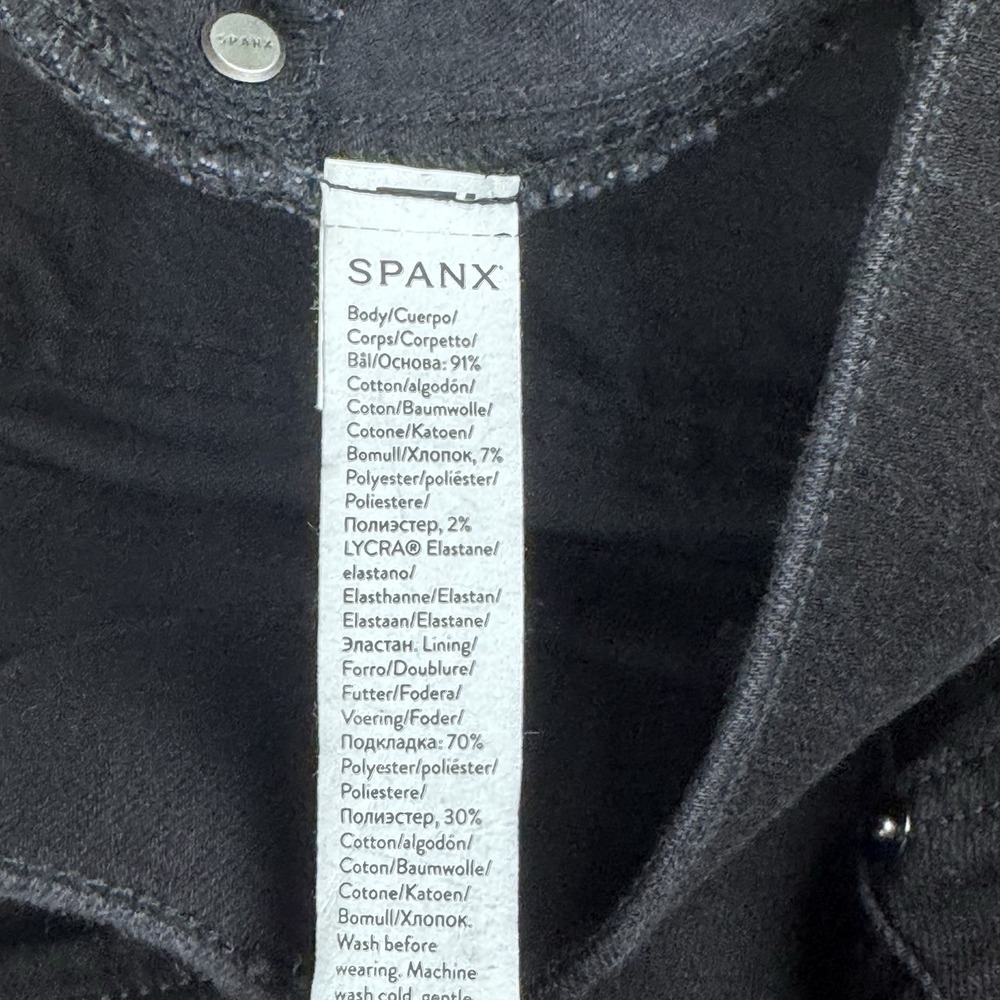 Spanx EveryWear Flare Jeans Womens Pull On Long 70s Clean Black - Picture 5 of 9